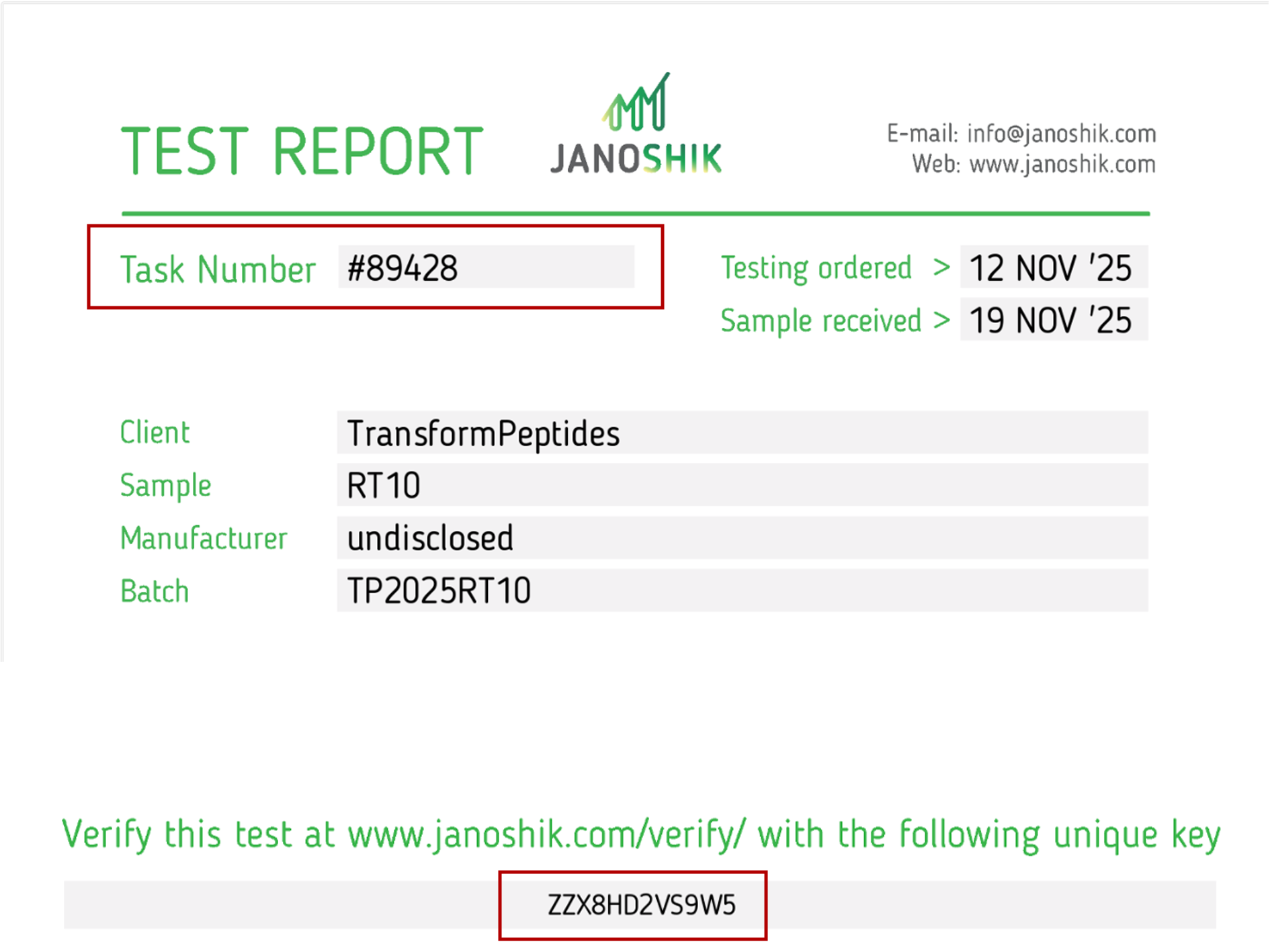 How to verify a Certificate of Analysis - TransformPeptides